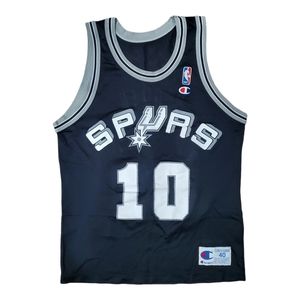 Vintage SAN ANTONIO SPURS Jersey Mens 40 Black DENNIS RODMAN Champion NBA